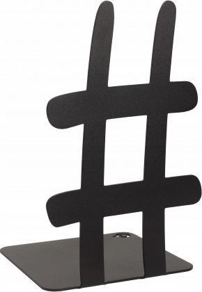 Gamet Podpórka do książek na regał stal 18 cm czarna