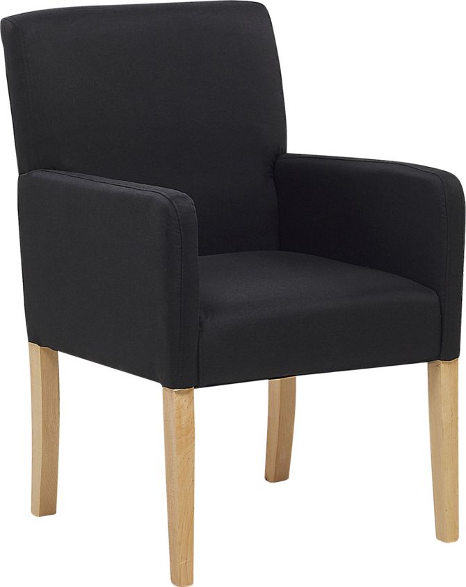 Beliani Krzesło do jadalni czarne ROCKEFELLER