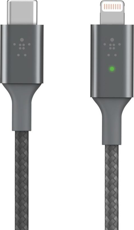 Kabel USB Belkin USB-C - Lightning 1.2 m Szary (CAA006BT04GR)