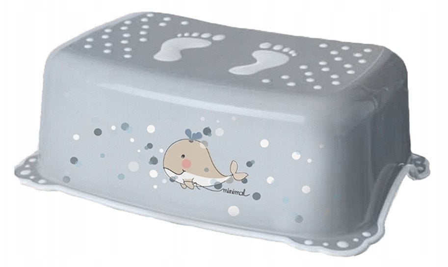 MALTEX - PODNÓŻEK 2K WIELORYB MINIMAL SATYNOWY BŁĘKIT