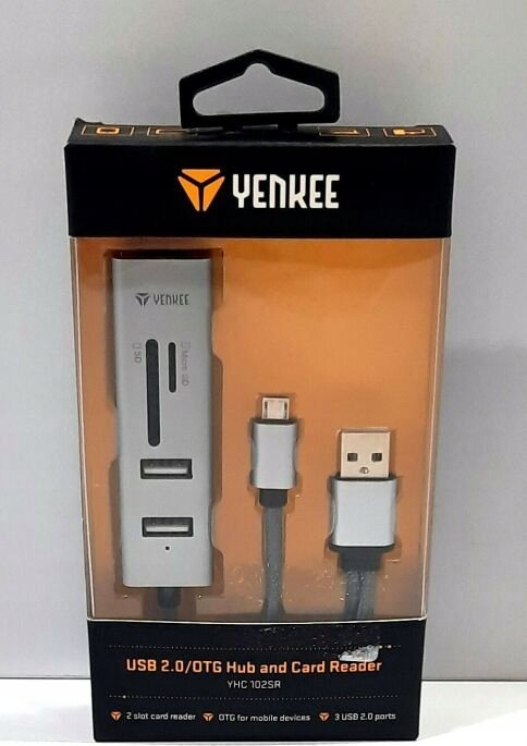 HUB USB Yenkee YHC 103SR USB C OTG HUB+reader YENKEE