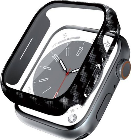 Crong Hybrid Watch Case - Etui ze szkłem Apple Watch 41mm (Carbon)