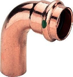 Viega Łuk 90° z SC miedź / błyszczący, Profipress (291709)