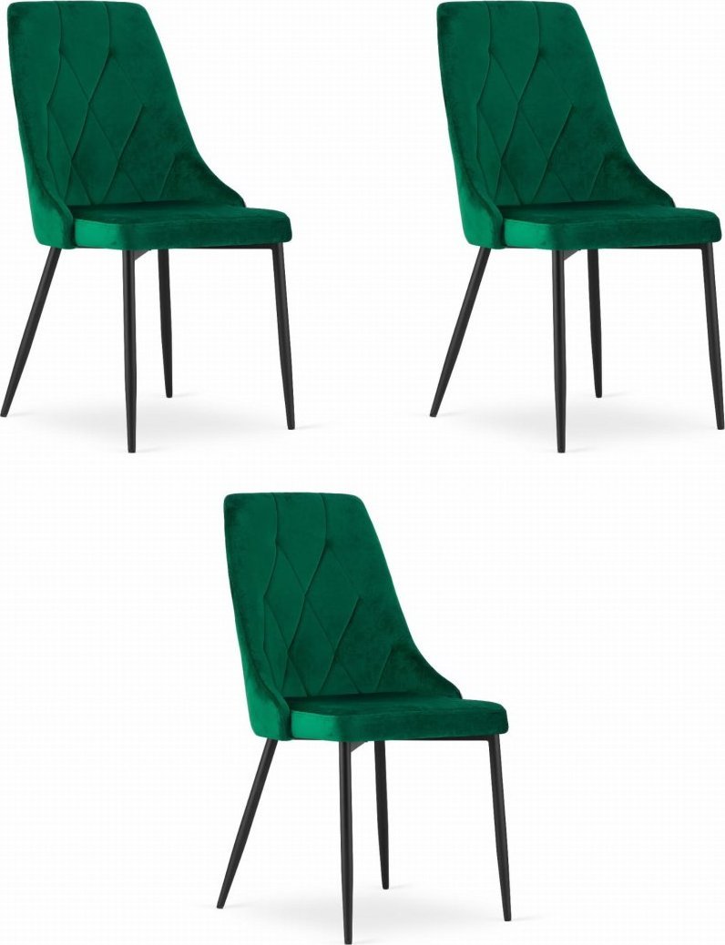 Leobert Krzesło IMOLA - ciemna zieleń aksamit x 3