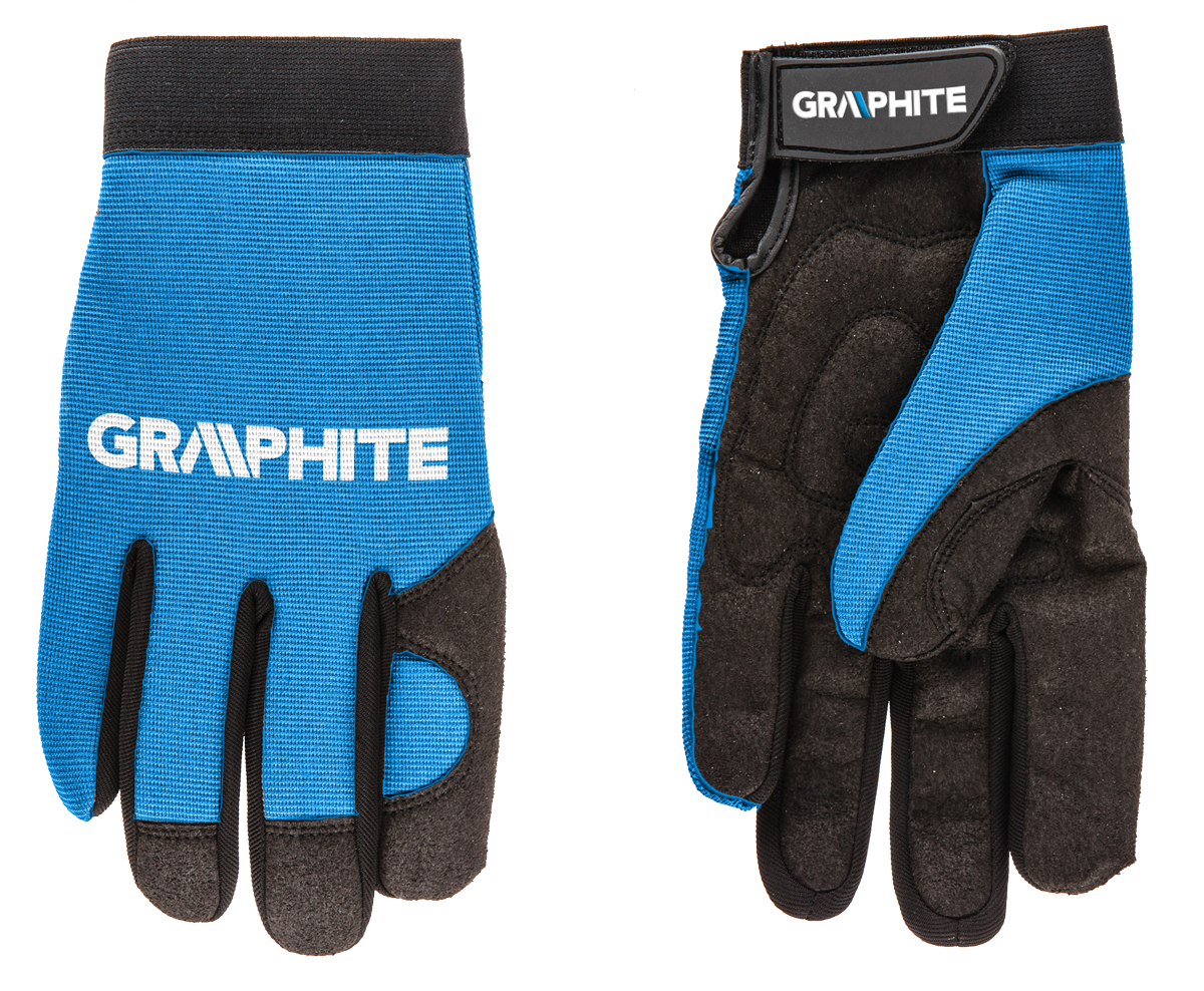 Graphite Rękawice robocze 10" skóra syntetyczna + elastyczna tkanina CE (97G100)