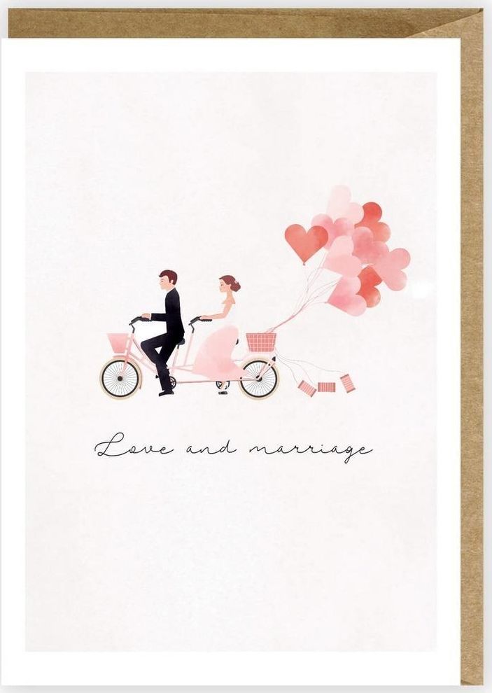 Cardie Kartka okolicznościowa, eko koperta Ślub K007
