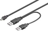 Kabel USB MicroConnect USB-A - 0.6 m Czarny (USBAAB06)