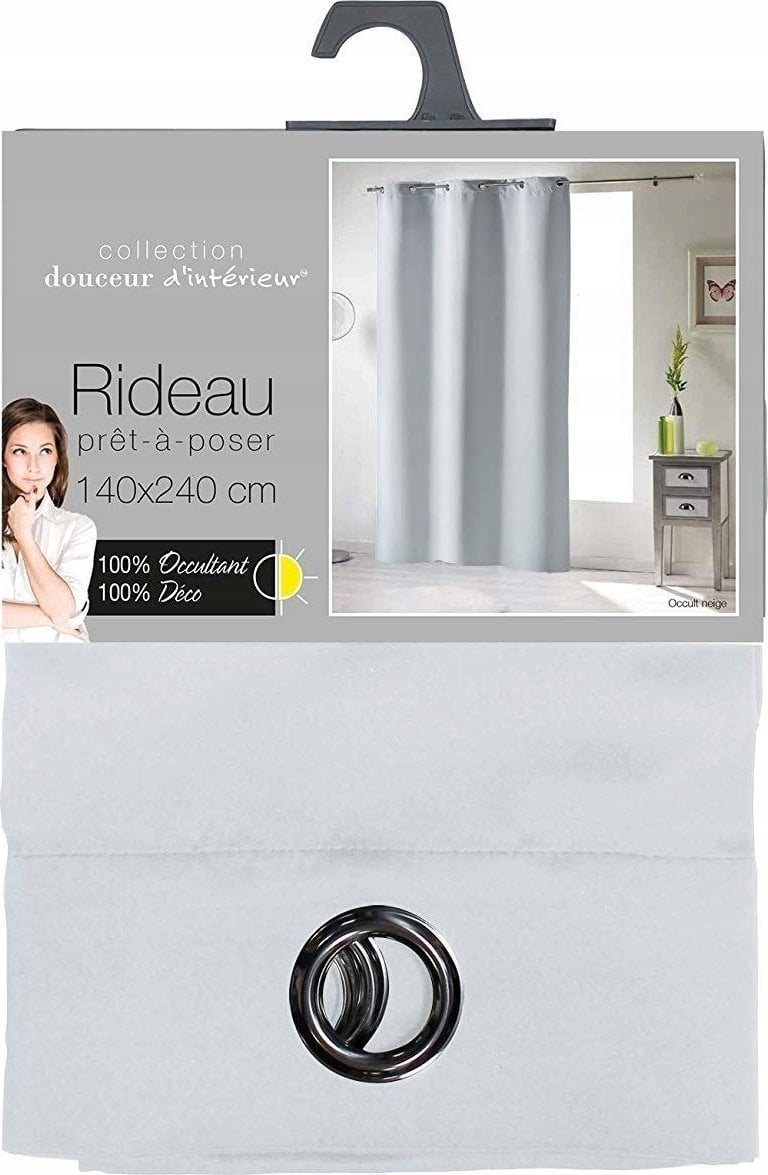 Douceur d`Interieur Zasłona zaciemniająca OCCULT 140 x 240 cm, kolor biały