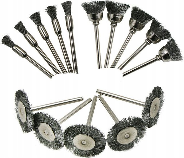 Rosfix SZCZOTKI METALOWE NA WKRĘTARKĘ WIERTARKE DRUCIANE