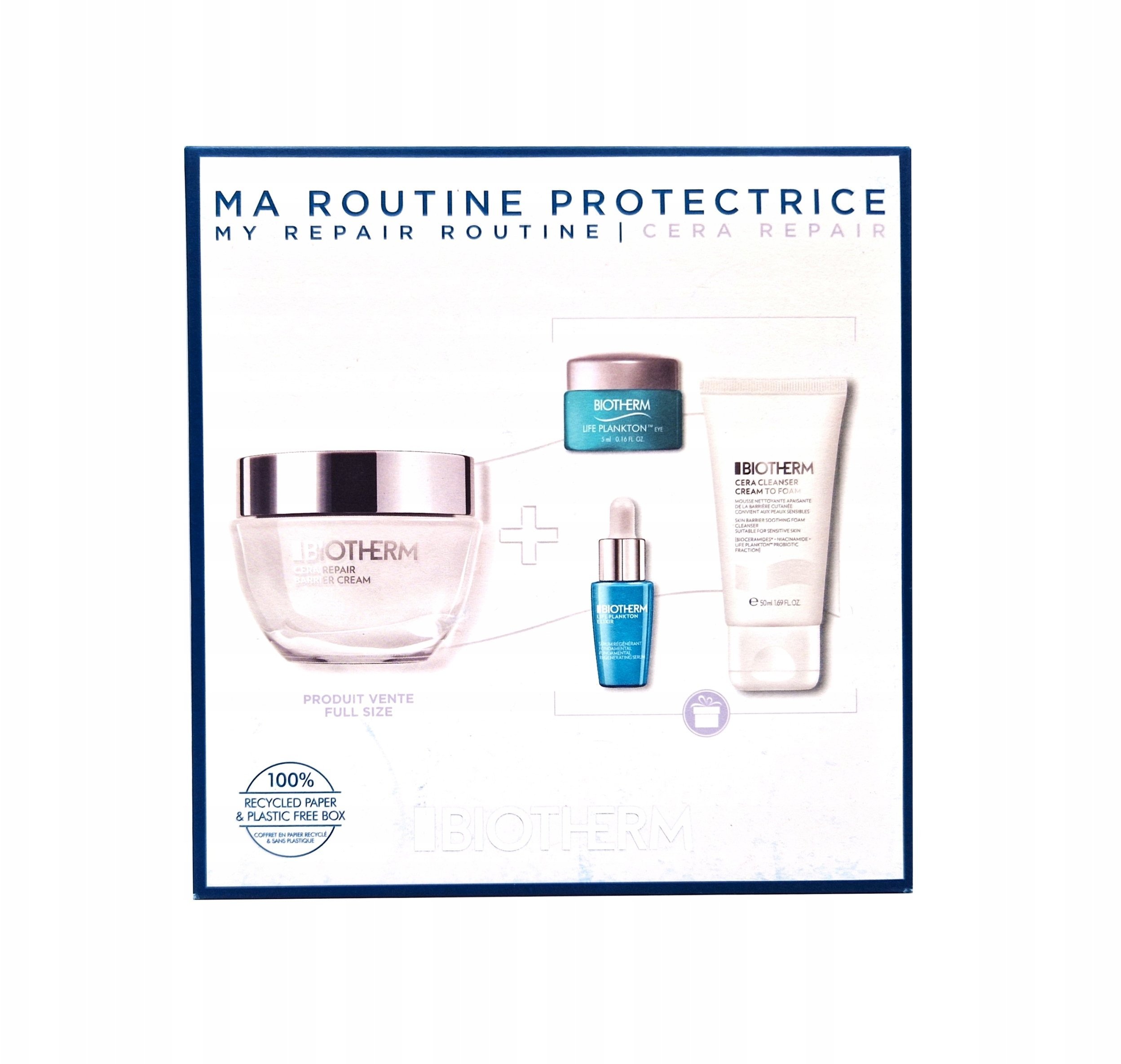 Biotherm Set Life Plankton, Przeciwstarzeniowy, Morning & Evening, Eye Cream, 5 ml + Life Plankton Elixir, Regenerujący, Day & Night, Serum, Do twarzy