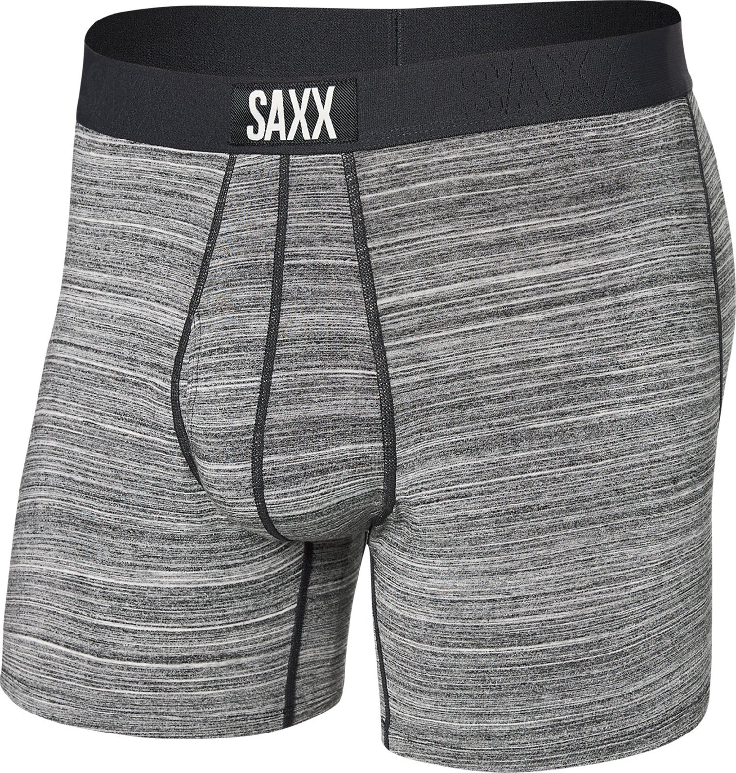 SAXX Bokserki męskie SAXX ULTRA Boxer Brief paseczki - szary S