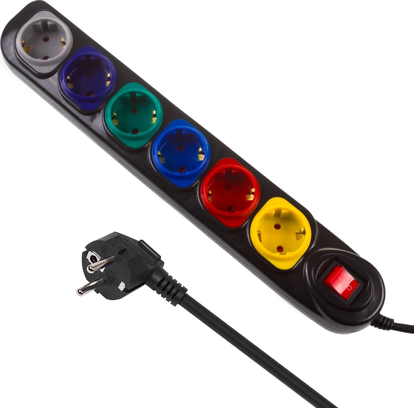 Listwa zasilająca Maclean Listwa zasilająca Maclean, przedłużacz 6 gniazd, z włącznikiem, 250VAC/10A, 1.5m, MCE509 B