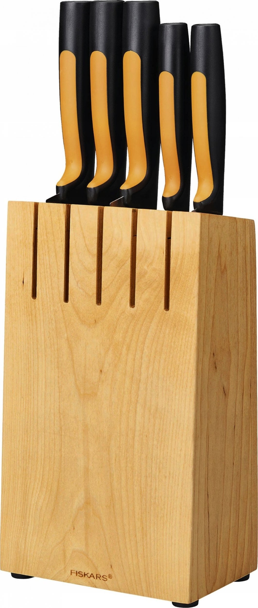 Fiskars Komplet noży w drewnianym bloku Functional Form 5 szt. (1062927)