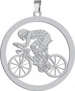 Radziszewska Jewellery Srebrna Zawieszka Kolarstwo GRAWER GRATIS