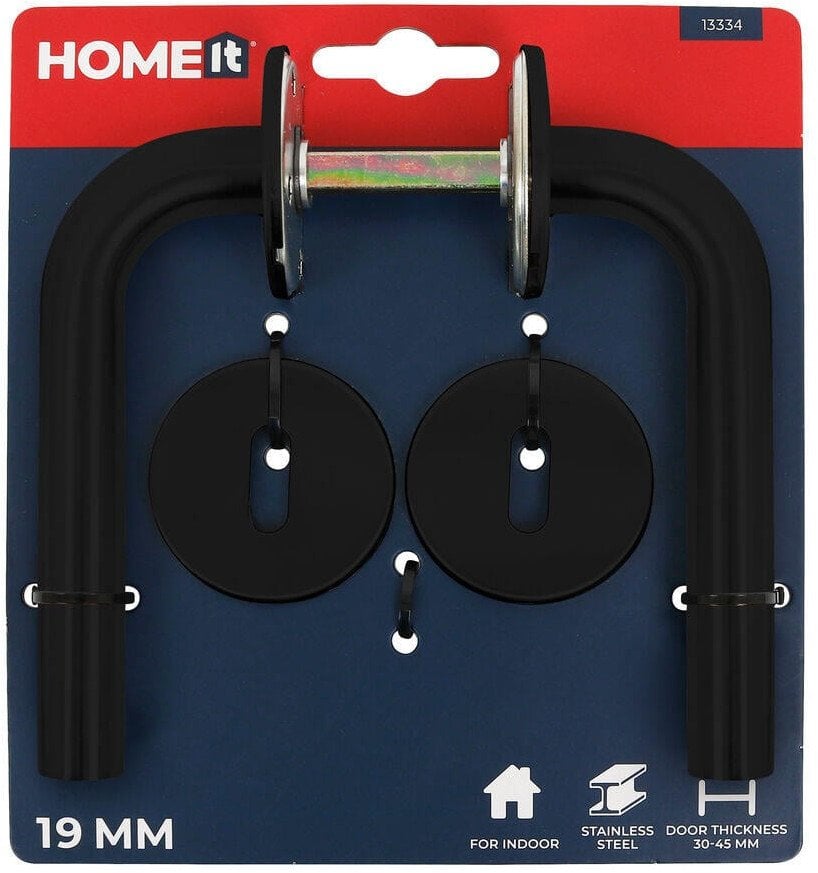 Home>it® dørgreb med L-greb 19 mm. matsort