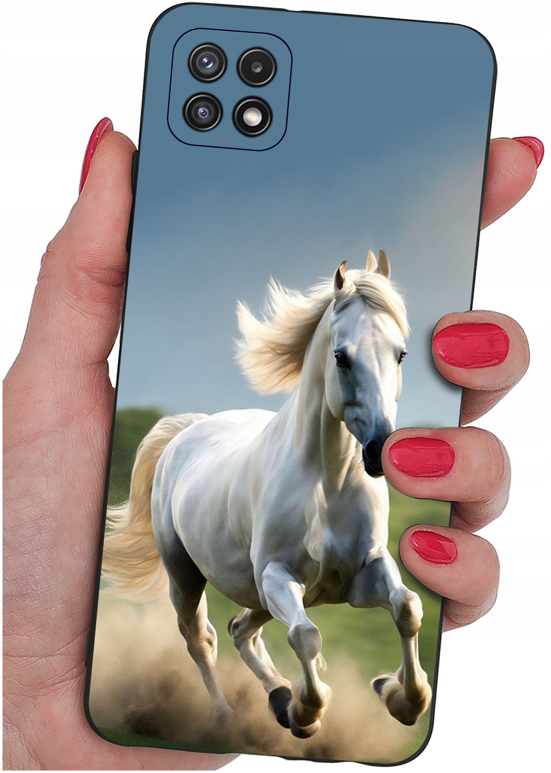 Etui do Samsung A22 5G WZORY |SILIKONOWE MATT CASE + SZKŁO 9H