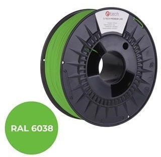 C-Tech C-TECH Nawój filamentowy (filament) PREMIUM LINE, PLA, luminiscencyjna zielona, RAL6038, 1,75mm, 1kg