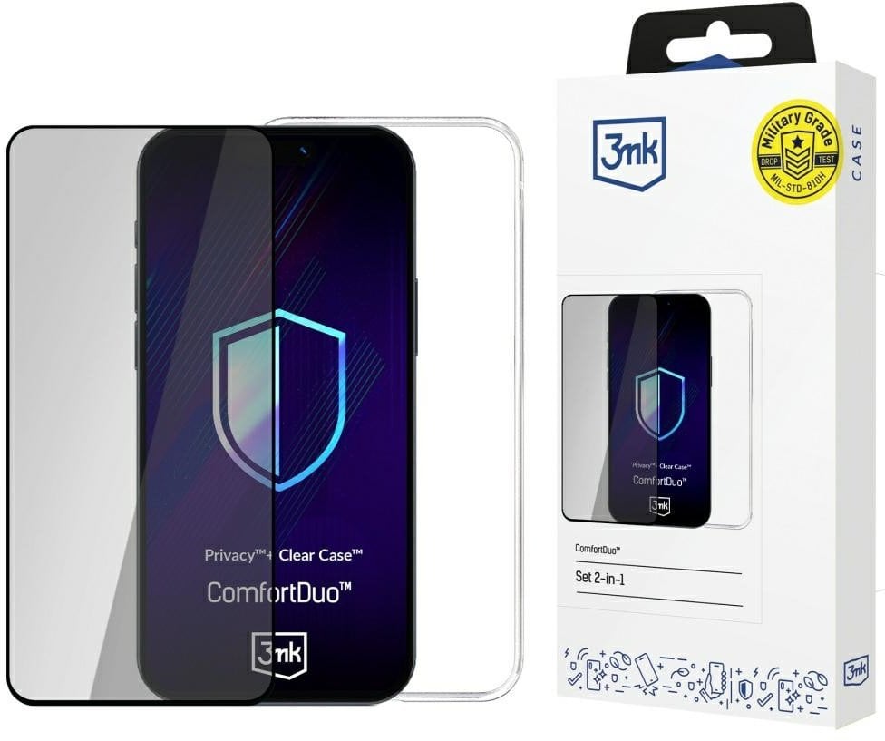 3MK ComfortDuo Privacy Clear Set for Samsung Galaxy S25 Edge
