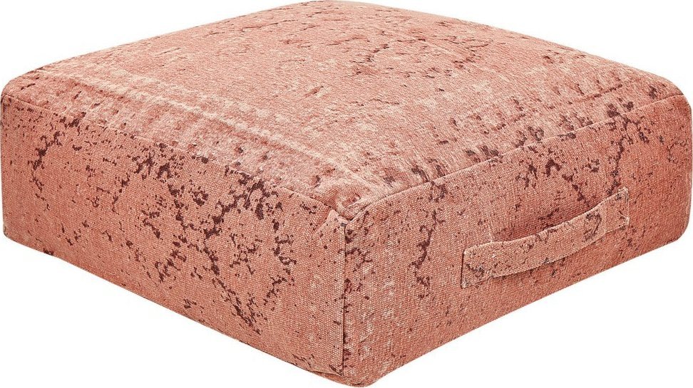 Beliani Poduszka podłogowa bawełniana 50 x 50 x 20 cm jasnoczerwona SHASA