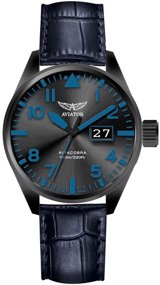 Zegarek męski Aviator V.1.22.5.188.4.BLP42 niebieski