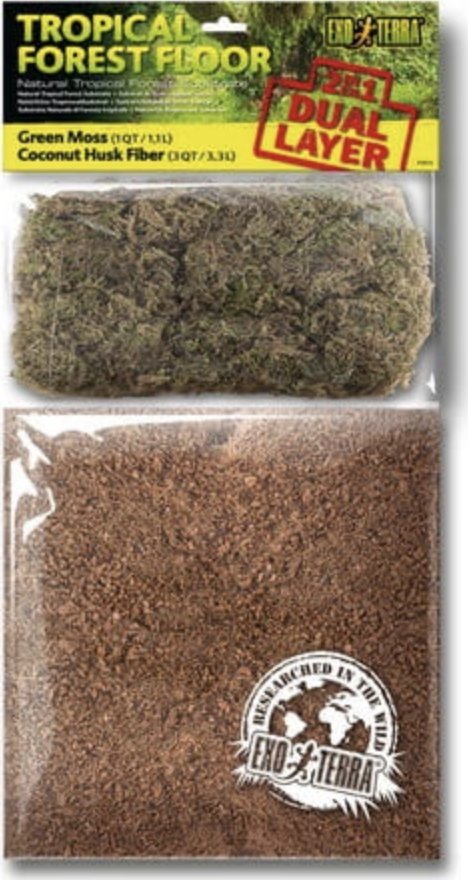Exo Terra Podłoże do terrarium Tropical Forest Floor, dwuwarstwowe, 6,6L + 2,2L