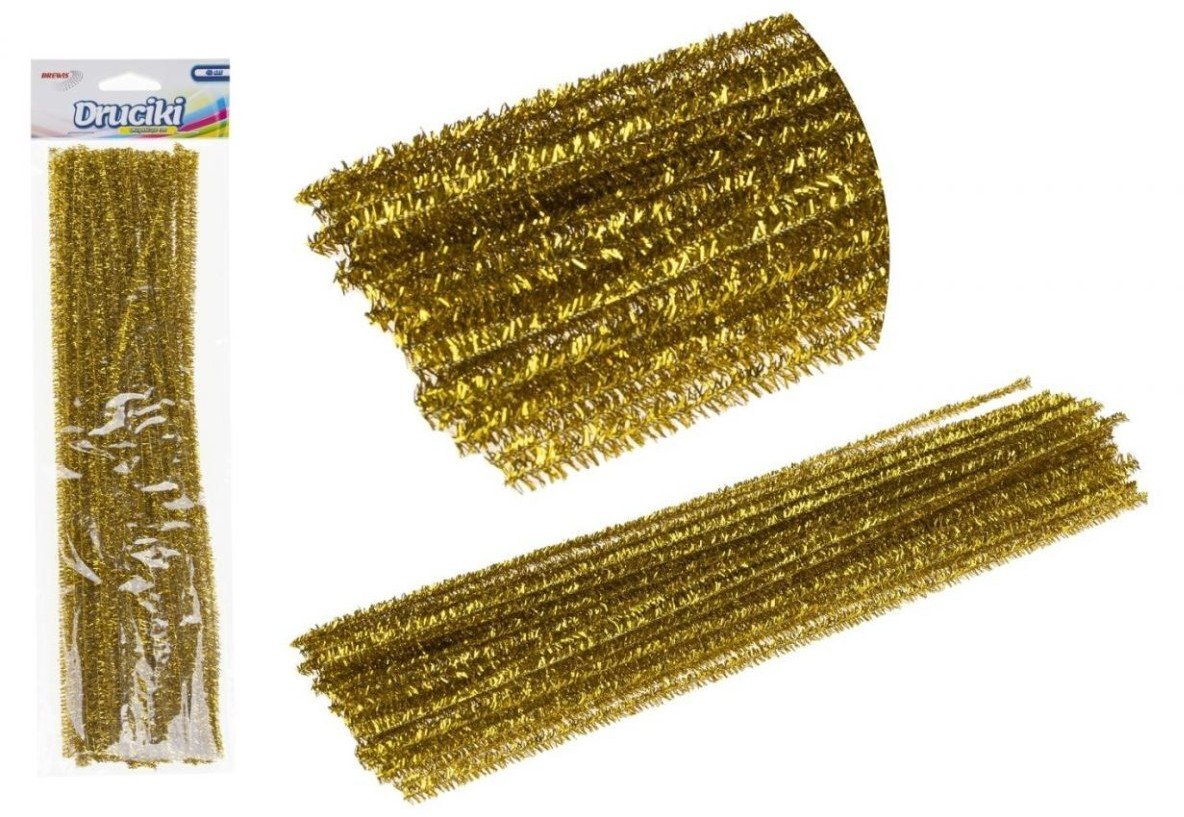 Druciki kreatywne metaliczny jasny