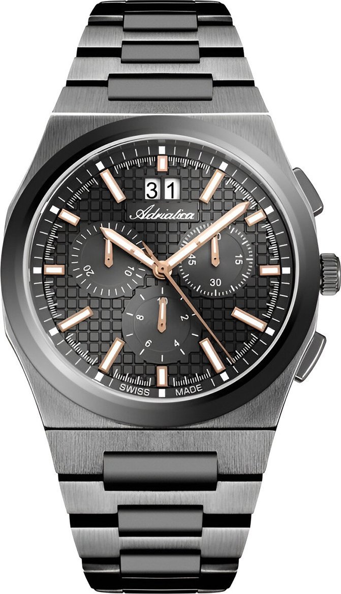 Zegarek Adriatica Zegarek męski Adriatica A8326.S1R6CH szary