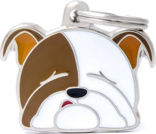 Zawieszka Adresówka Identyfikator z grawerem dla psa bulldog