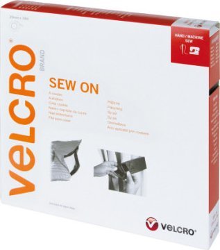 Velcro VELCRO rzep z haczykami i pętelkami do szycia 20 mm x 10 m bordowo-czerwony