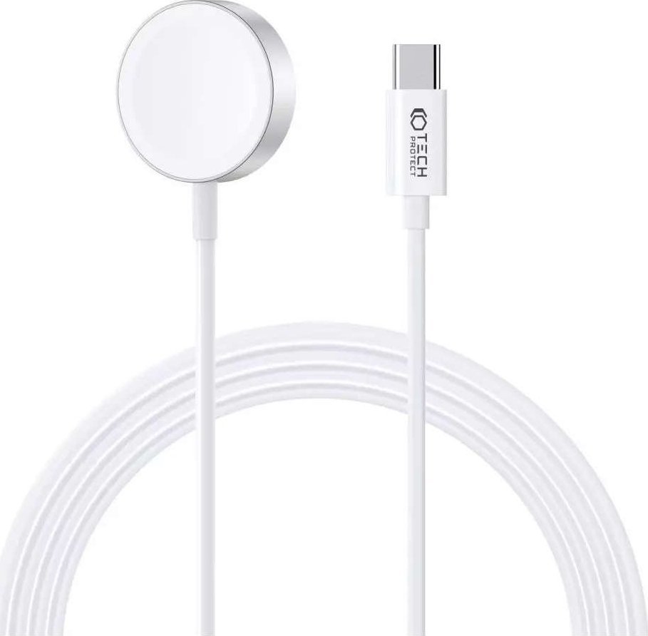 Ładowarka 4kom.pl Ładowarka indukcyjna magnetyczna Kabel typ C 120cm UltraBoost Magnetic Cable do Apple Watch White