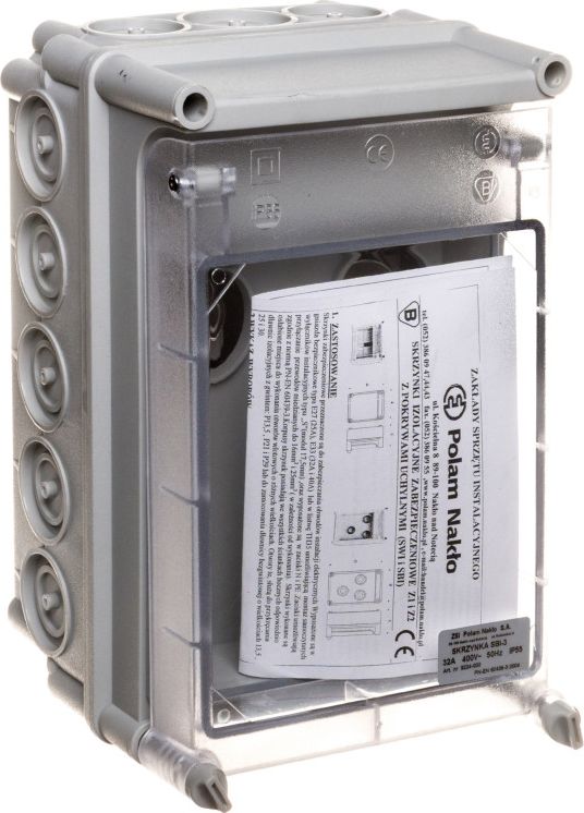 Tarel Skrzynka zabezpieczeniowa z pokrywą uchylną SB 3x32A bez dławnic 9224-000 - 9224-000