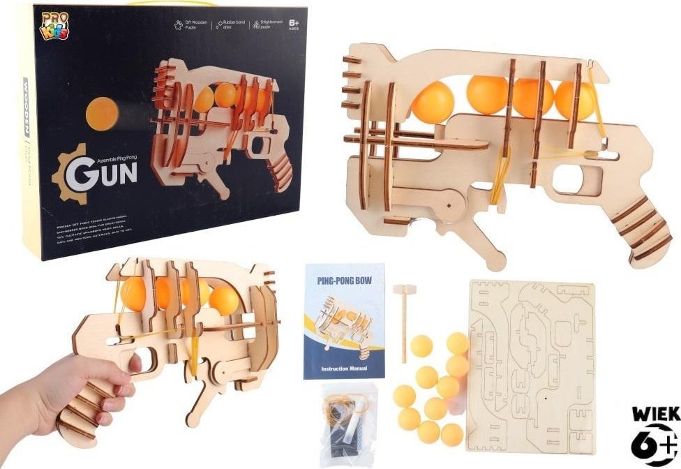 Pistolet na gumki i piłeczki ping-pong