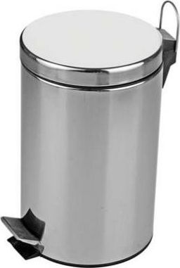 Kosz na śmieci Metlex na pedał 3L srebrny