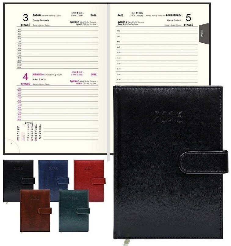Terminarz 2026 A5 dzienny Business Premium