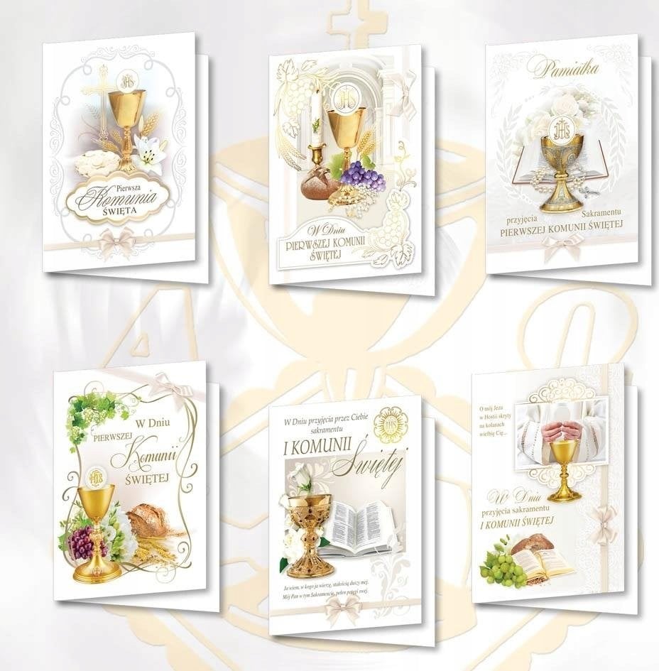 Top Graphic Karnet B6 z naklejkami hologr. Komunia MIX (10szt)