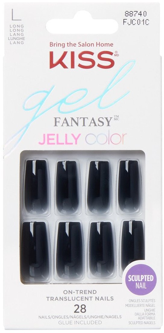 Kiss Gel fantasy Sztuczne Paznokcie - Jelly Color (rozmiar L) 28szt.