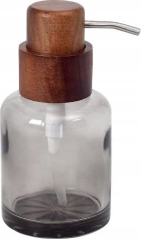Dozownik do mydła Bisk Dozownik łazienkowy na mydło szary szklany