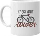Koszulkowy Kręci mnie rower - kubek z nadrukiem