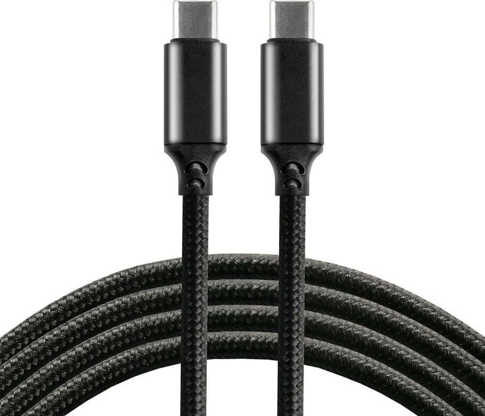 Kabel USB EverActive USB-C - USB-C 1 m Czarny (CBB-1PD5)