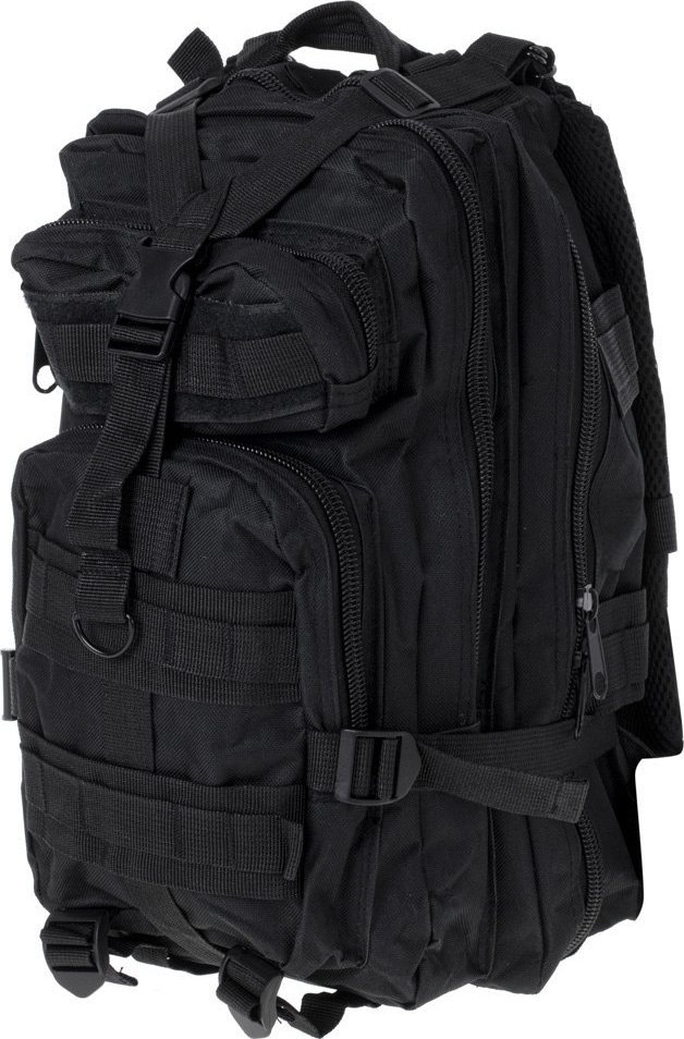 Plecak turystyczny Ikonka Plecak taktyczny wojskowy turystyczny 25L czarny