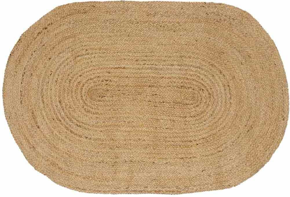 vidaXL Dywan Naturalny i czarny 300 x 300 cm Juta