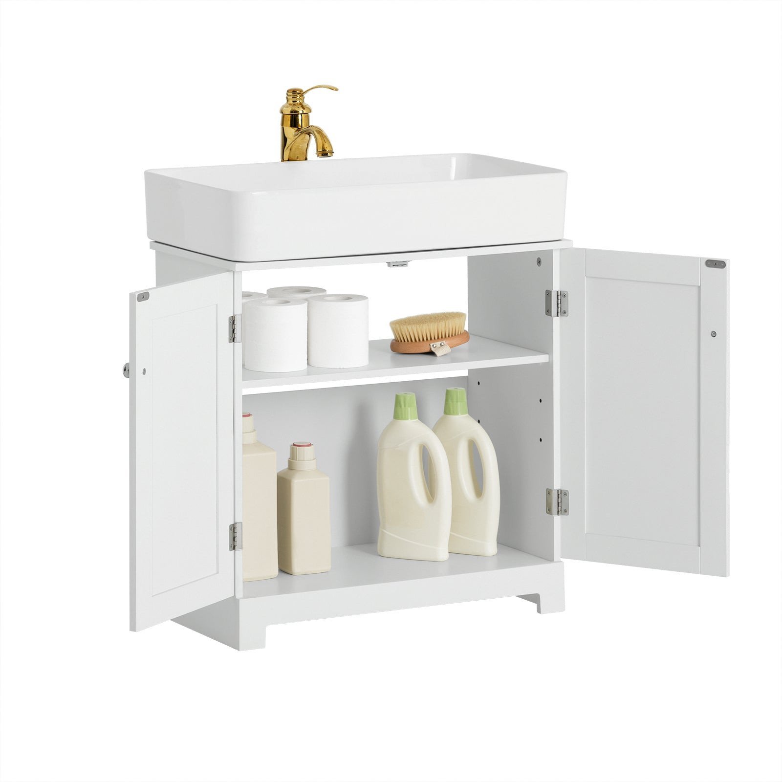 Pastatoma vonios spintelė po kriaukle SoBuy BZR18-W, balta