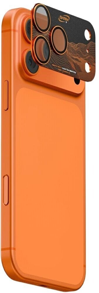 Szkło na obiektyw aparatu Skinarma Sonix Full Aluminium do iPhone 17 Pro pomarańczowy