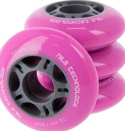 Nils Extreme PU 72x24 82A RÓŻOWE KÓŁKA (4 szt.) NILS EXTREME