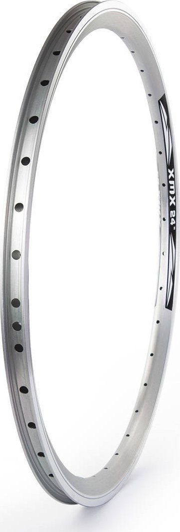 XMX Obręcz stożek 24" XMX 36-otworów, srebrna CNC anodyzowana Uniwersalny