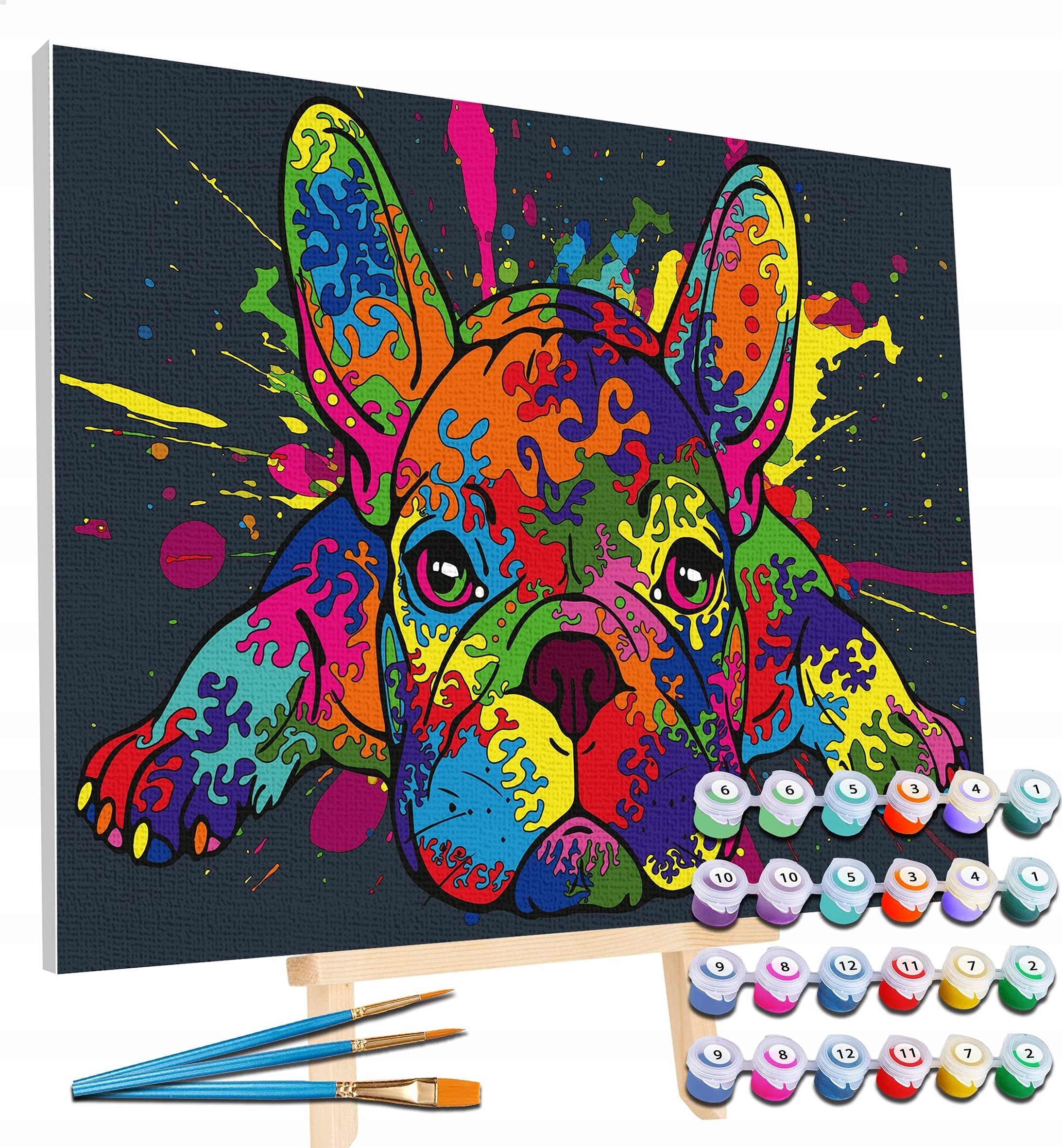 Planet Malowanie według numerów Buldog francuski 30x40 cm