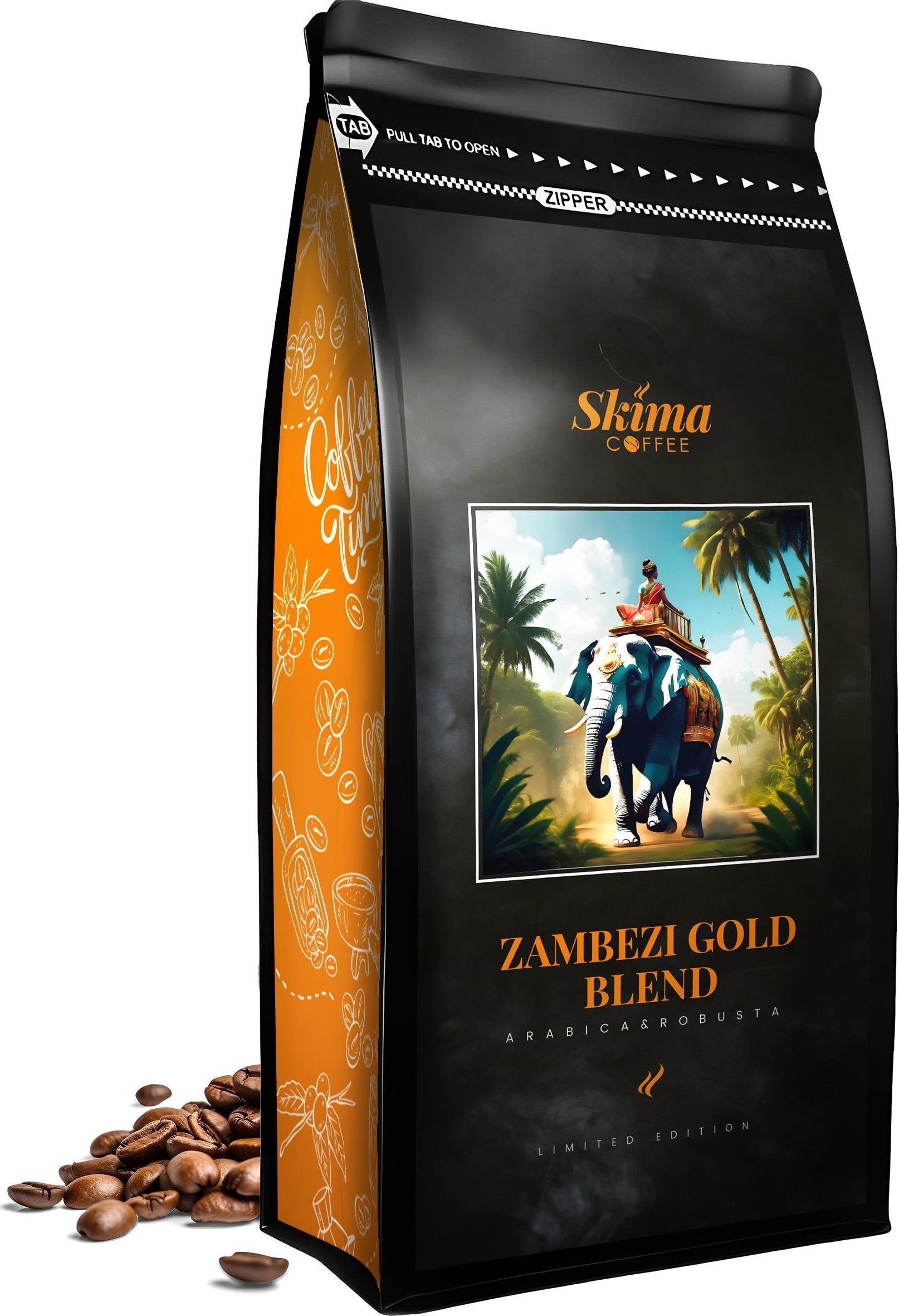 Kawa ziarnista 1kg ZAMBEZI GOLD BLEND (LIMITED EDITION) do ekspresu + GRATIS