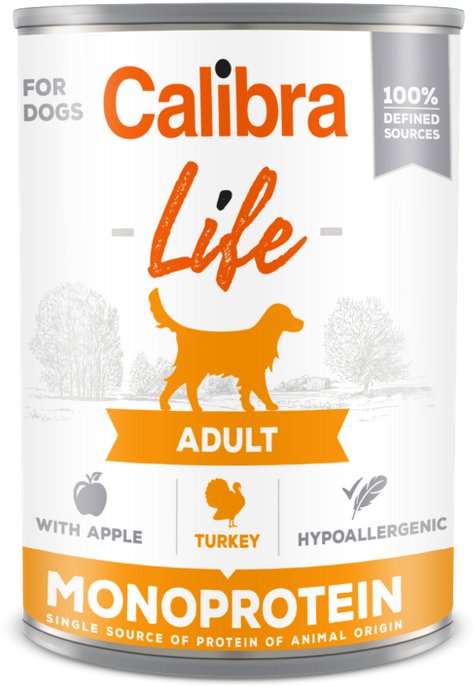 CALIBRA Dog Life Adult Turkey with apples 400g