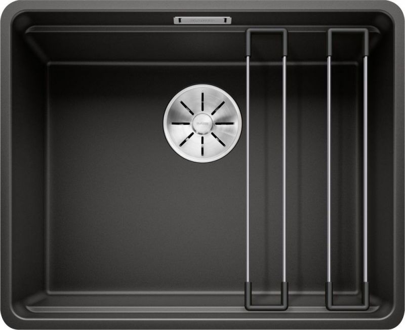 Zlewozmywak Blanco BLANCO ETAGON 500-F Silgranit PuraDur Czarny, InFino, szyny