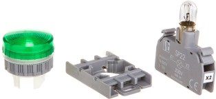 Spamel Lampka sygnalizacyjna 22mm zielona (SP22-LZ-230-BA9S.)